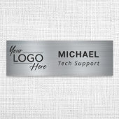 Porte-nom Logo d'entreprise moderne en argent