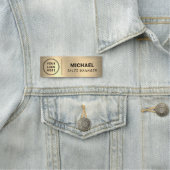 Porte-nom Logo d'entreprise moderne Gold (En situation)