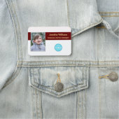 Porte-nom Logo d'entreprise moderne ID photo de l'employé (En situation)