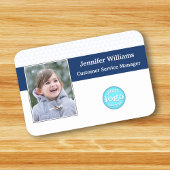 Porte-nom Logo d'entreprise moderne - ID photo de l'employé 