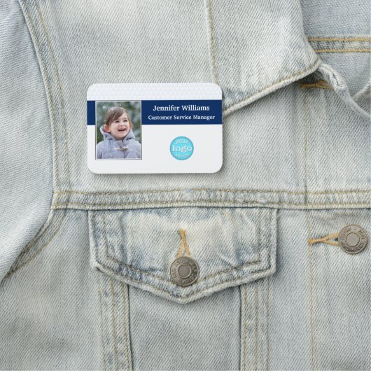 Porte-nom Logo d'entreprise moderne - ID photo de l'employé  (En situation)