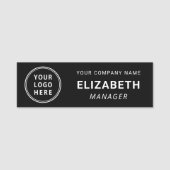 Porte-nom Logo d'entreprise moderne noir (Devant)