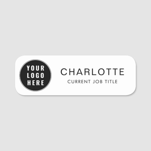 Porte-nom Logo d'entreprise moderne Nom de l'entreprise Empl (Devant)