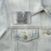 Porte-nom Logo d'entreprise moderne Silver (En situation)