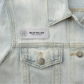 Porte-nom Logo d'entreprise moderne Silver Custom (En situation)