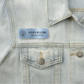 Porte-nom Logo d'entreprise personnalisé Faux Metallic Bross (En situation)