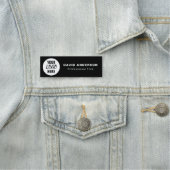 Porte-nom Logo d'entreprise personnalisé noir (En situation)