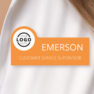 Porte-nom Logo d'entreprise personnalisé Nom d'orange de ba