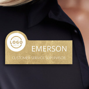 Porte-nom Logo d'entreprise personnalisé Nom du personnel de