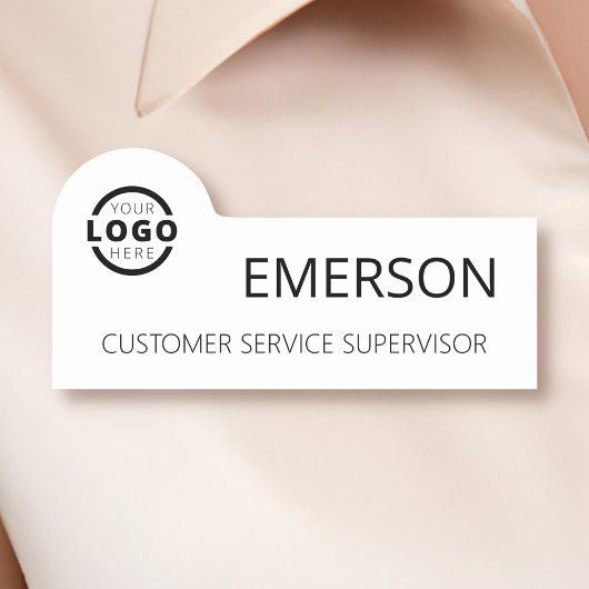 Porte-nom Logo d'entreprise personnalisé Nom du personnel de