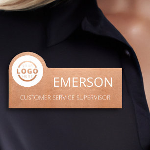 Porte-nom Logo d'entreprise personnalisé Nom du personnel de