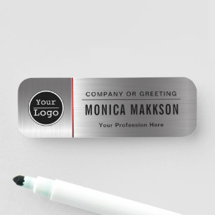 Porte-nom Logo d'entreprise personnalisé Personnel employé d