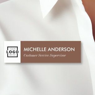 Porte-nom Logo d'entreprise personnalisé Personnel employé d