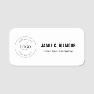 Porte-nom Logo d'entreprise personnalisé pour employé Magnét