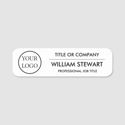 Porte-nom Logo d'entreprise personnalisé professionnel Perso (Devant)