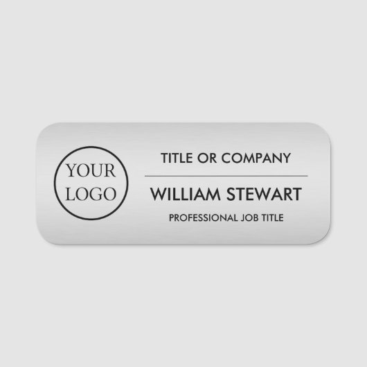 Porte-nom Logo d'entreprise personnalisé professionnel Perso (Devant)