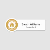 Porte-nom Logo d'entreprise personnalisé Titre du travail Em (Devant)