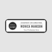 Porte-nom Logo d'entreprise Personnel employé de base (Devant)