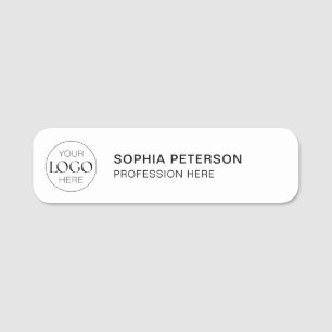 Porte-nom Logo d'entreprise Personnel employé minimaliste mo