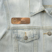 Porte-nom Logo d'entreprise Promotion Entreprise Cuivre Plas (En situation)