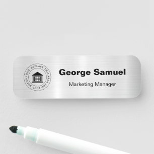 Porte-nom Logo d'entreprise simple Name Désignation