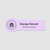 Porte-nom Logo d'entreprise simple | Name | Désignation (Devant)