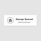 Porte-nom Logo d'entreprise simple | Nom | Fonction (Devant)