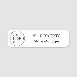 Porte-nom Logo d'entreprise simple pour le personnel de vent
