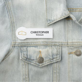 Porte-nom Logo d'habitation moderne Immobilier, Realtor Blan (En situation)