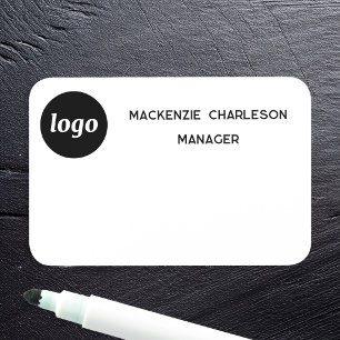 Porte-nom Logo Employé Personnel Magnétique ou Épingle Table