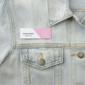 Porte-nom Logo Employé Photo rose Épingle de sécurité magnét (En situation)