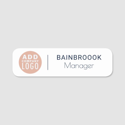 Porte-nom Logo Employés Nom et titre ID conférence (Devant)