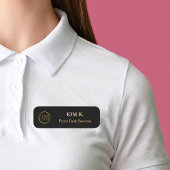Porte-nom Logo en or noir épingle de sécurité magnétique de 