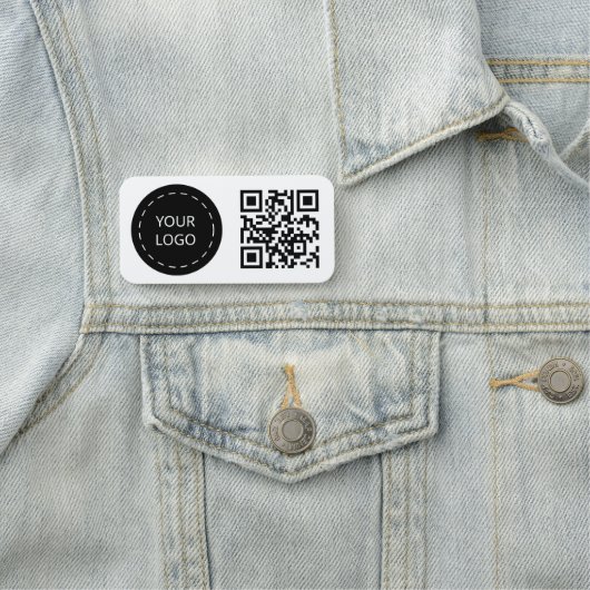 Porte-nom Logo et code QR (En situation)