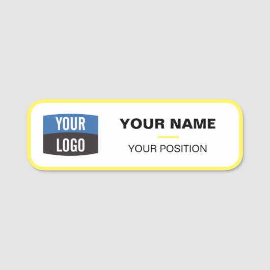 Porte-nom Logo et nom de balise de l'employé personnalisé Ma (Devant)