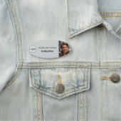Porte-nom Logo Gray Photo Employé Simple (En situation)