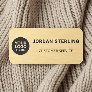 Porte-nom Logo Modern Gold Company Corporate Professional