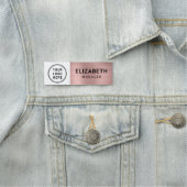Porte-nom Logo Moderne en Or Rose (En situation)