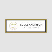 Porte-nom Logo moderne, nom et titre (Devant)