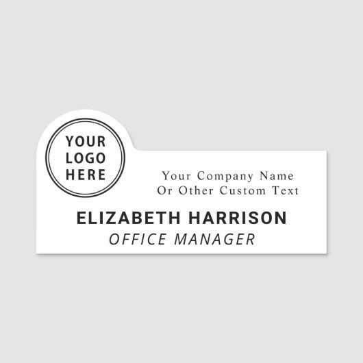 Porte-nom Logo moderne Professionnel (Devant)