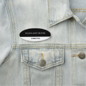 Porte-nom Logo noir blanc employé simple (En situation)