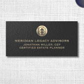 Porte-nom Logo Nom Titre Black Customable Gold Logo