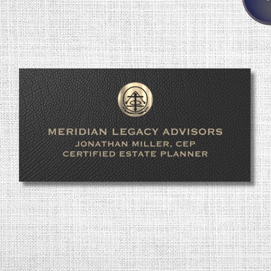 Porte-nom Logo Nom Titre Black Customable Gold Logo