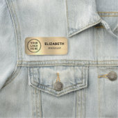 Porte-nom Logo Or Classique (En situation)