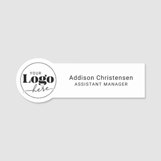 Porte-nom Logo personnalisé (Devant)