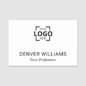 Porte-nom Logo personnalisé Classy Divider Élégant blanc (Devant)