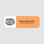 Porte-nom Logo personnalisé Code magnétique ou code de sécur (Devant)