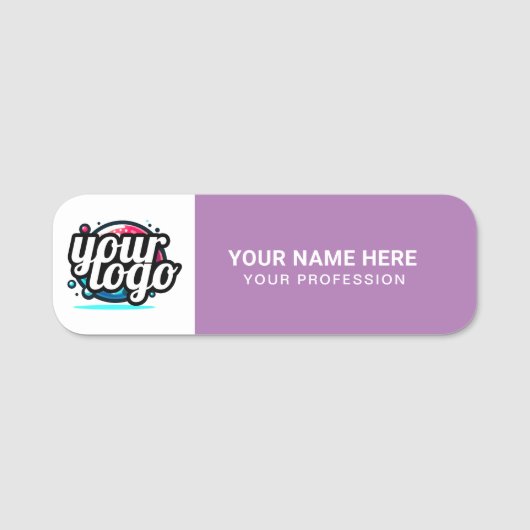 Porte-nom Logo personnalisé Code magnétique ou code de sécur (Devant)