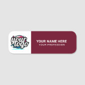 Porte-nom Logo personnalisé Code magnétique ou code de sécur (Devant)