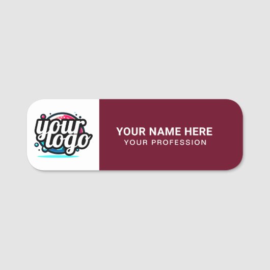 Porte-nom Logo personnalisé Code magnétique ou code de sécur (Devant)